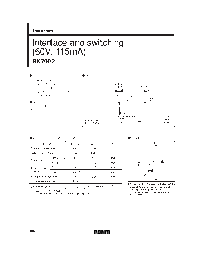 Rohm rk7002  . Electronic Components Datasheets Active components Transistors Rohm rk7002.pdf