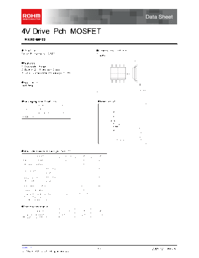 Rohm rrh040p03  . Electronic Components Datasheets Active components Transistors Rohm rrh040p03.pdf