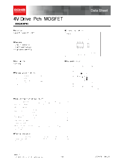 Rohm rrq030p03  . Electronic Components Datasheets Active components Transistors Rohm rrq030p03.pdf