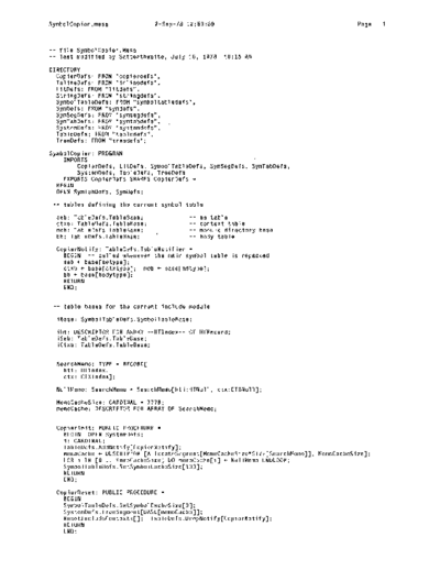 xerox SymbolCopier.mesa Sep78  xerox mesa 4.0_1978 listing Mesa_4_Compiler SymbolCopier.mesa_Sep78.pdf