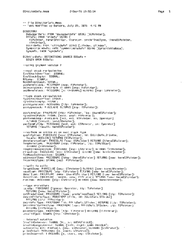 xerox DIActionDefs.mesa Sep78  xerox mesa 4.0_1978 listing Mesa_4_Debug DIActionDefs.mesa_Sep78.pdf