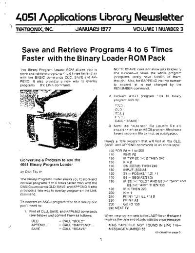 Tektronix Tekniques Vol 1 No 03 Jan 1977  Tektronix tekniques vol1 Tekniques_Vol_1_No_03_Jan_1977.pdf