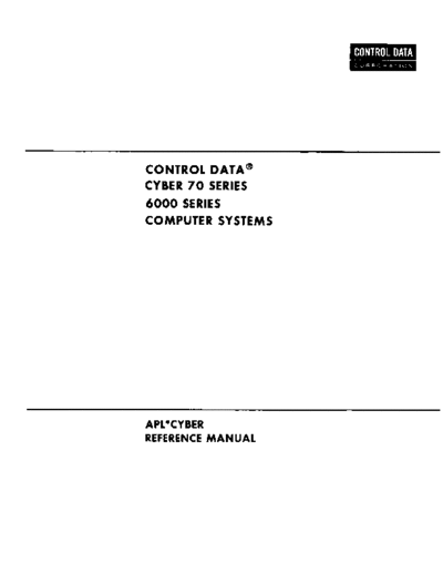 cdc 19980400B APL Cyber Jul73  . Rare and Ancient Equipment cdc cyber lang apl 19980400B_APL_Cyber_Jul73.pdf