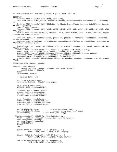 xerox FlowExpression.mesa Sep78  xerox mesa 4.0_1978 listing Mesa_4_Compiler FlowExpression.mesa_Sep78.pdf