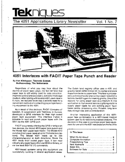 Tektronix Tekniques Vol 1 No 07  Tektronix tekniques vol1 Tekniques_Vol_1_No_07.pdf