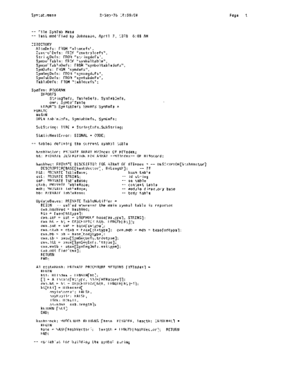 xerox Symtab.mesa Sep78  xerox mesa 4.0_1978 listing Mesa_4_Compiler Symtab.mesa_Sep78.pdf