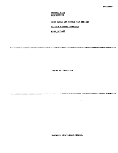 cdc 60469460A Cyber 180 810 830 Central Computer Theory of Oper Jun84  . Rare and Ancient Equipment cdc cyber cyber_180 Cyber_810_830 60469460A_Cyber_180_810_830_Central_Computer_Theory_of_Oper_Jun84.pdf