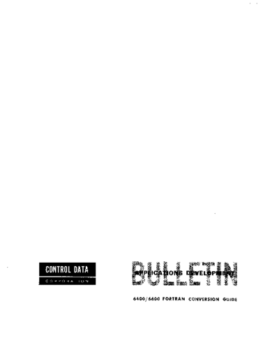 cdc 60175500 FTN CnvGuide Aug66  . Rare and Ancient Equipment cdc cyber lang fortran 60175500_FTN_CnvGuide_Aug66.pdf