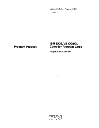 IBM LY28-6423-1 IBM DOS VS COBOL Compiler Program Logic Sep75  IBM 370 DOS_VS cobol plm LY28-6423-1_IBM_DOS_VS_COBOL_Compiler_Program_Logic_Sep75.pdf
