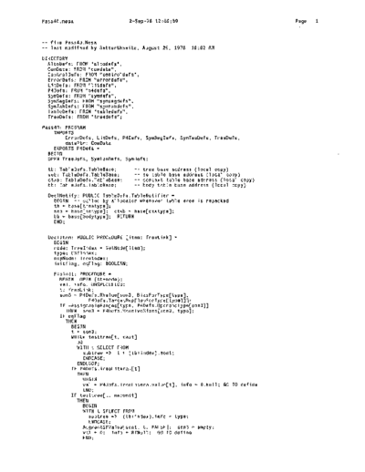 xerox Pass4D.mesa Sep78  xerox mesa 4.0_1978 listing Mesa_4_Compiler Pass4D.mesa_Sep78.pdf