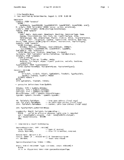 xerox Pass3Xb.mesa Sep78  xerox mesa 4.0_1978 listing Mesa_4_Compiler Pass3Xb.mesa_Sep78.pdf
