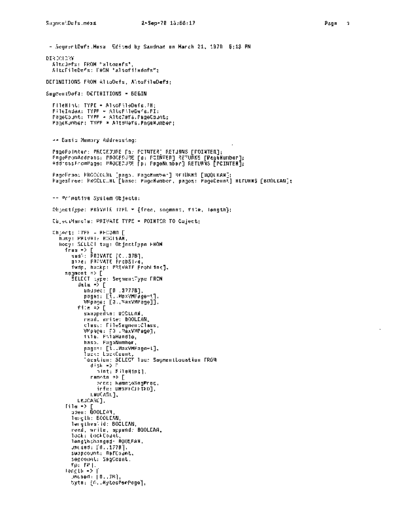 xerox SegmentDefs.mesa_Sep78  xerox mesa 4.0_1978 listing Mesa_4_System SegmentDefs.mesa_Sep78.pdf