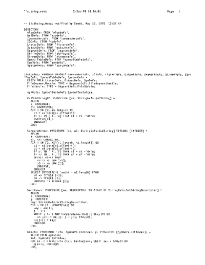 xerox ListUsing.mesa Sep78  xerox mesa 4.0_1978 listing Mesa_4_Lister ListUsing.mesa_Sep78.pdf