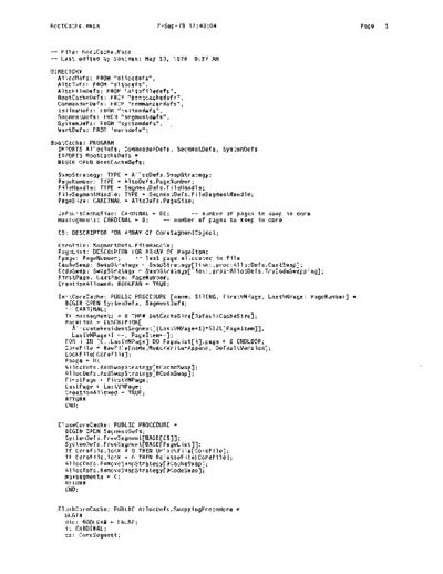 xerox BootCache.mesa Sep78  xerox mesa 4.0_1978 listing Mesa_4_Bootstrap BootCache.mesa_Sep78.pdf