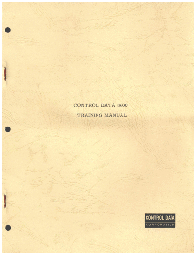 cdc 60147400A 6600 Training Manual Jun65  . Rare and Ancient Equipment cdc cyber cyber_70 fieldEngr 60147400A_6600_Training_Manual_Jun65.pdf