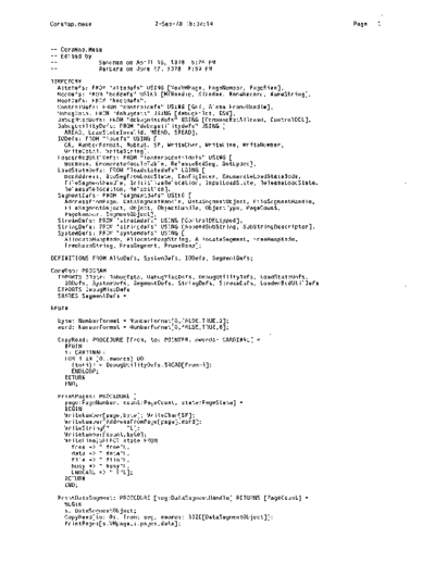 xerox CoreMap.mesa Sep78  xerox mesa 4.0_1978 listing Mesa_4_Debug CoreMap.mesa_Sep78.pdf