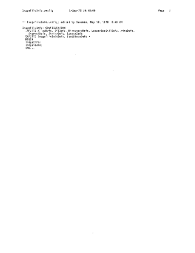 xerox ImageFileInfo.config Sep78  xerox mesa 4.0_1978 listing Mesa_4_Utilities ImageFileInfo.config_Sep78.pdf