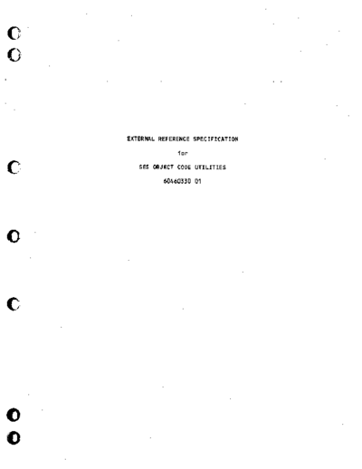 cdc 60460330-01 SES Object Code Utilities ERS Feb84  . Rare and Ancient Equipment cdc cyber comm cdcnet 60460330-01_SES_Object_Code_Utilities_ERS_Feb84.pdf