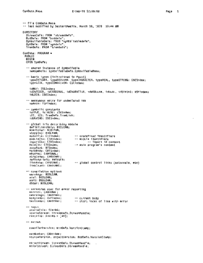 xerox ComData.mesa Sep78  xerox mesa 4.0_1978 listing Mesa_4_Compiler ComData.mesa_Sep78.pdf