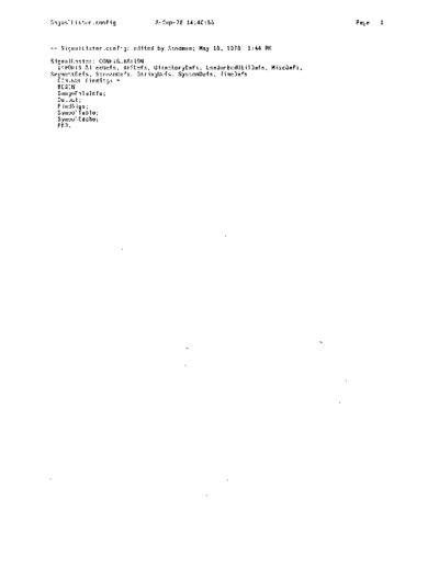 xerox SignalLister.config Sep78  xerox mesa 4.0_1978 listing Mesa_4_Utilities SignalLister.config_Sep78.pdf