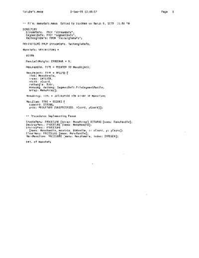 xerox MenuDefs.mesa Sep78  xerox mesa 4.0_1978 listing Mesa_4_System MenuDefs.mesa_Sep78.pdf