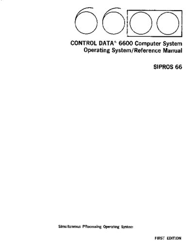 cdc 60101800A SIPROS66ref 1965  . Rare and Ancient Equipment cdc cyber cyber_70 sipros 60101800A_SIPROS66ref_1965.pdf