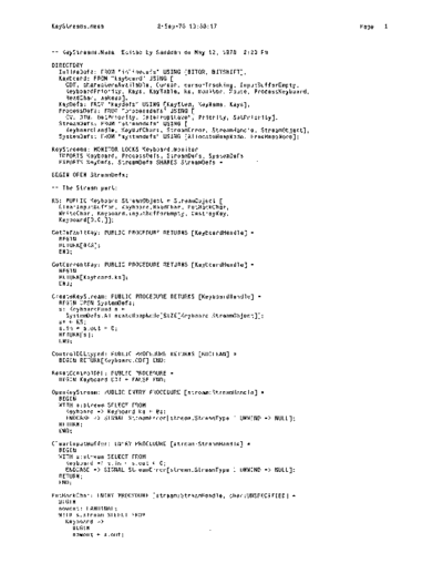 xerox KeyStreams.mesa Sep78  xerox mesa 4.0_1978 listing Mesa_4_System KeyStreams.mesa_Sep78.pdf