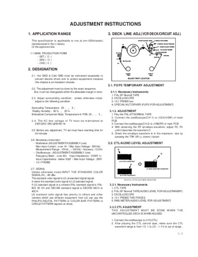 LG MV025AADJ  LG TV MV-025A chassis LG CHASSIS MV-025A KL-20P31X MV025AADJ.pdf