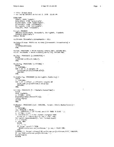 xerox Output.mesa Sep78  xerox mesa 4.0_1978 listing Mesa_4_Utilities Output.mesa_Sep78.pdf