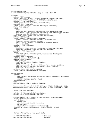 xerox Pass3I.mesa Sep78  xerox mesa 4.0_1978 listing Mesa_4_Compiler Pass3I.mesa_Sep78.pdf