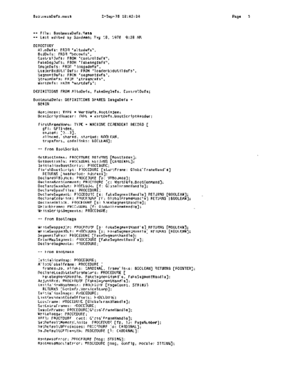 xerox BootMesaDefs.mesa Sep78  xerox mesa 4.0_1978 listing Mesa_4_Bootstrap BootMesaDefs.mesa_Sep78.pdf