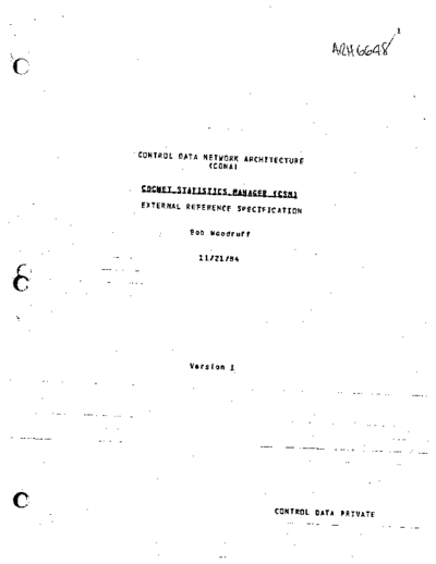 cdc ARH6648  NET Statistics Manager ERS Nov84  . Rare and Ancient Equipment cdc cyber comm cdcnet ARH6648_CDCNET_Statistics_Manager_ERS_Nov84.pdf