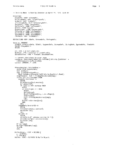 xerox Version.mesa Sep78  xerox mesa 4.0_1978 listing Mesa_4_Utilities Version.mesa_Sep78.pdf