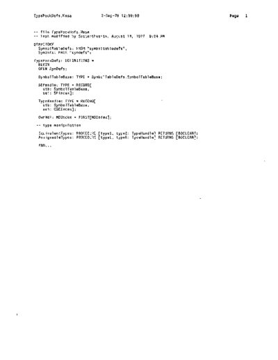 xerox TypePackDefs.mesa Sep78  xerox mesa 4.0_1978 listing Mesa_4_Compiler TypePackDefs.mesa_Sep78.pdf