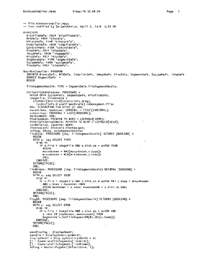 xerox BootNewCompiler.mesa Sep78  xerox mesa 4.0_1978 listing Mesa_4_Compiler BootNewCompiler.mesa_Sep78.pdf
