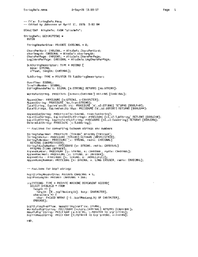 xerox StringDefs.mesa Sep78  xerox mesa 4.0_1978 listing Mesa_4_System StringDefs.mesa_Sep78.pdf