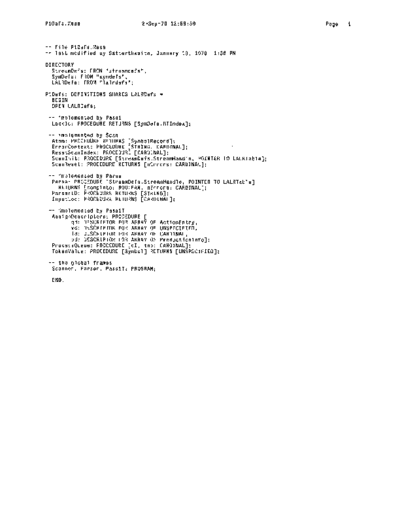 xerox P1Defs.mesa Sep78  xerox mesa 4.0_1978 listing Mesa_4_Compiler P1Defs.mesa_Sep78.pdf
