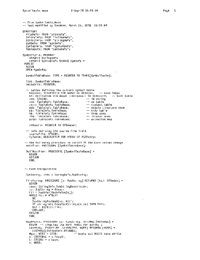 xerox SymbolTable.mesa Sep78  xerox mesa 4.0_1978 listing Mesa_4_System SymbolTable.mesa_Sep78.pdf