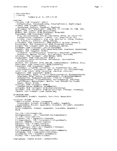 xerox CheckPoint.mesa Sep78  xerox mesa 4.0_1978 listing Mesa_4_System CheckPoint.mesa_Sep78.pdf