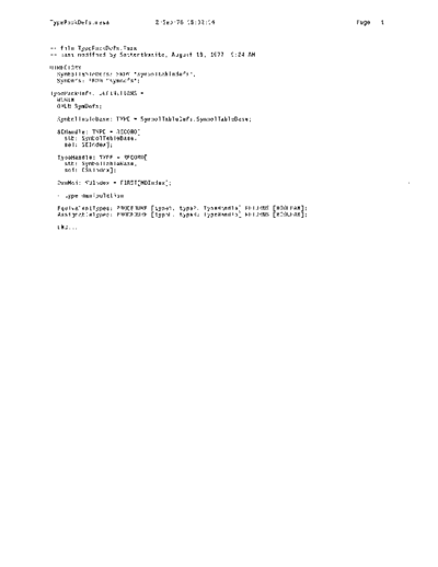 xerox TypePackDefs.mesa Sep78  xerox mesa 4.0_1978 listing Mesa_4_Debug TypePackDefs.mesa_Sep78.pdf