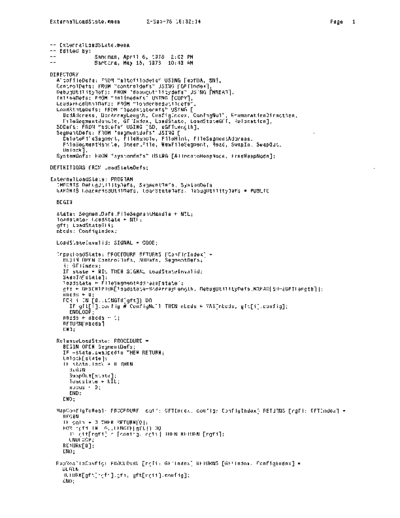 xerox ExternalLoadState.mesa Sep78  xerox mesa 4.0_1978 listing Mesa_4_Debug ExternalLoadState.mesa_Sep78.pdf