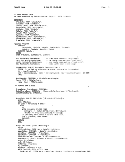 xerox Pass4S.mesa Sep78  xerox mesa 4.0_1978 listing Mesa_4_Compiler Pass4S.mesa_Sep78.pdf