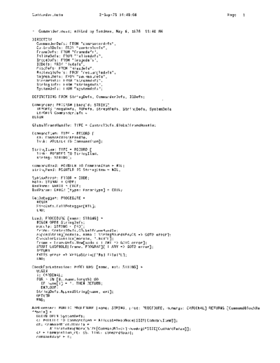 xerox Commander.mesa Sep78  xerox mesa 4.0_1978 listing Mesa_4_Utilities Commander.mesa_Sep78.pdf