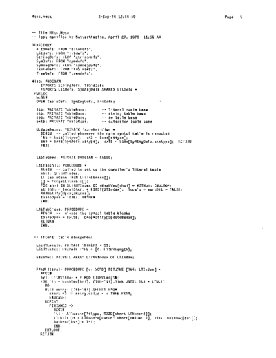 xerox Misc.mesa Sep78  xerox mesa 4.0_1978 listing Mesa_4_Compiler Misc.mesa_Sep78.pdf