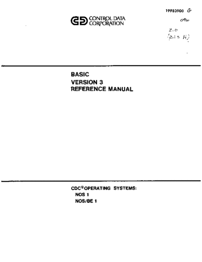 cdc 19983900G NOS BASIC Oct80  . Rare and Ancient Equipment cdc cyber lang basic 19983900G_NOS_BASIC_Oct80.pdf