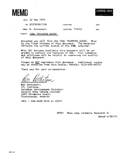 cdc ASL00334B ISWL Training Guide Jun75  . Rare and Ancient Equipment cdc cyber cyber_180 SWL ASL00334B_ISWL_Training_Guide_Jun75.pdf