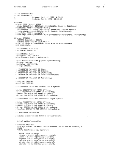 xerox DIParser.mesa Sep78  xerox mesa 4.0_1978 listing Mesa_4_Debug DIParser.mesa_Sep78.pdf