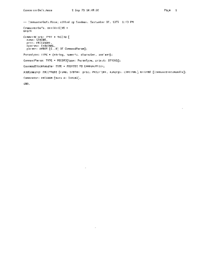 xerox CommanderDefs.mesa Sep78  xerox mesa 4.0_1978 listing Mesa_4_Utilities CommanderDefs.mesa_Sep78.pdf