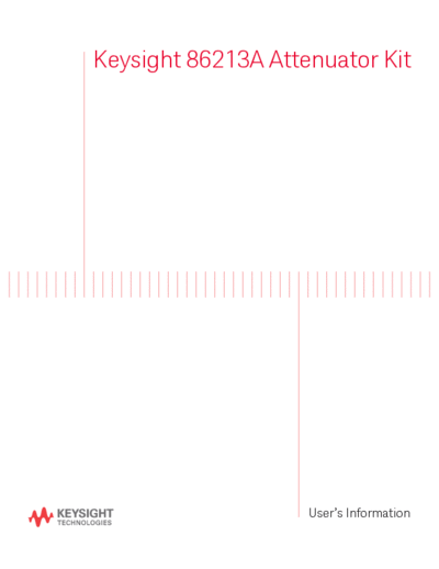 Agilent 86213-90001 86213A Attenuator Kit User 2527s Information c20140806 [11]  Agilent 86213-90001 86213A Attenuator Kit User_2527s Information c20140806 [11].pdf