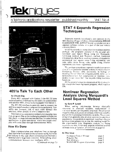 Tektronix Tekniques Vol 1 No 04 Feb 1977  Tektronix tekniques vol1 Tekniques_Vol_1_No_04_Feb_1977.pdf